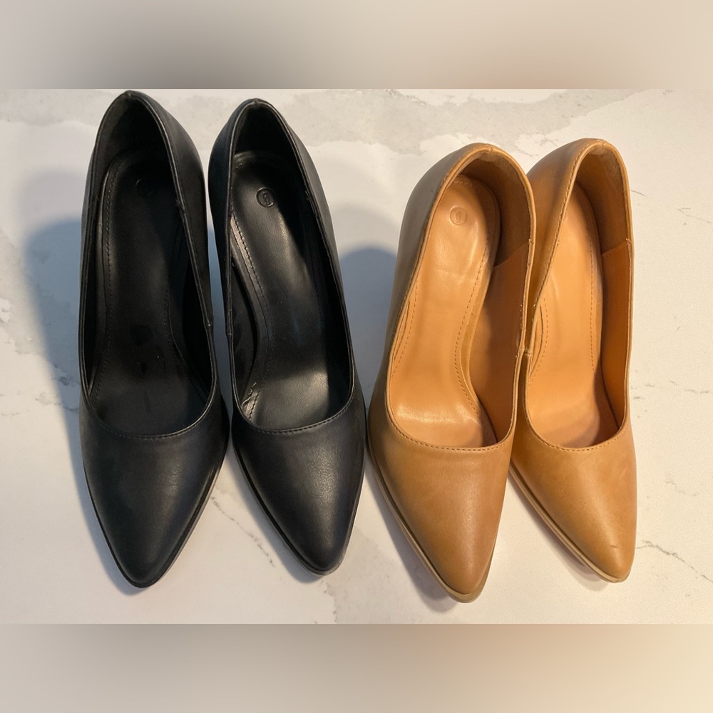 Elegant Black and Tan Women's Heels